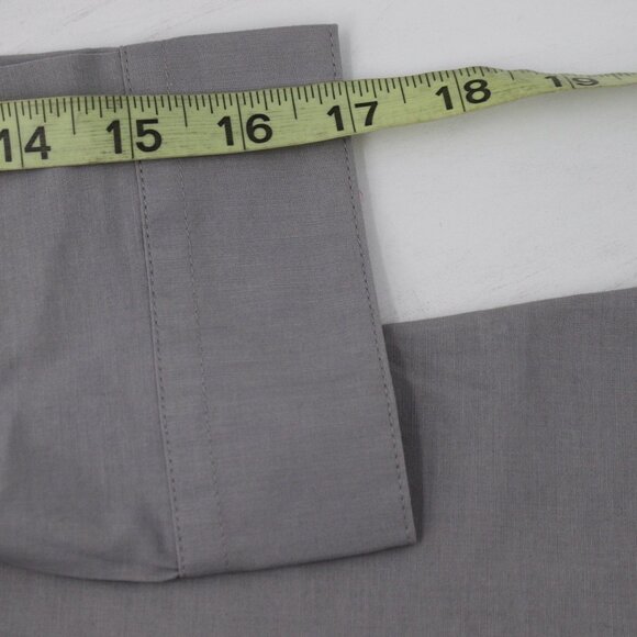 Tesla Shirt Womens XS Button Up 3/4 Sleeve Embroidered Logo Gray solid preppy - Picture 11 of 14